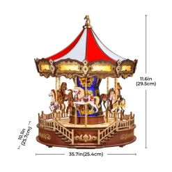 Robotime Rolife Classic Carousel 3D Wooden Puzzle AMC01