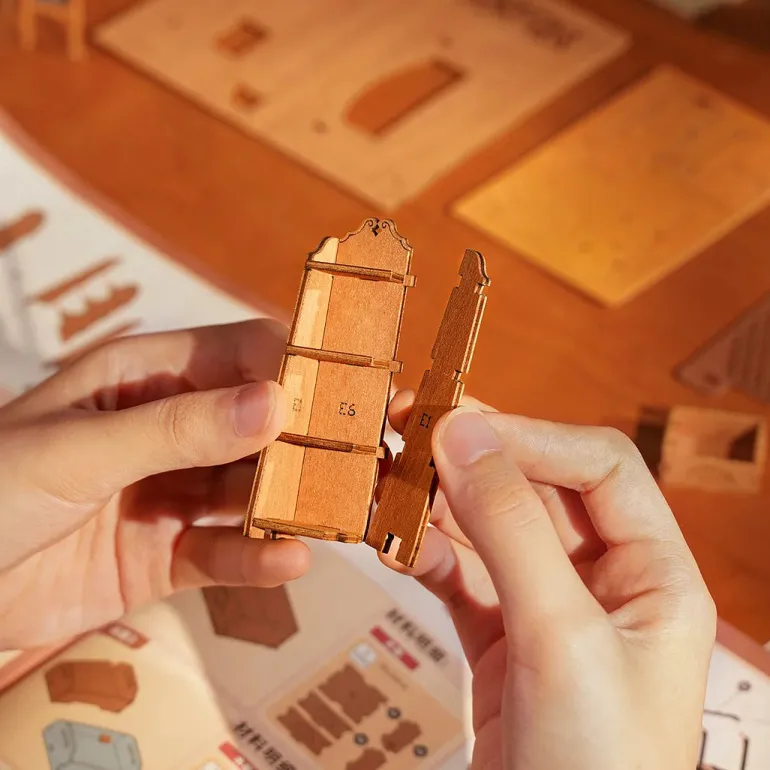 Robotime Rolife Corner Bookstore DIY Miniature House Kit DG164