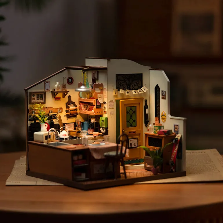 Robotime Rolife Cozy Kitchen DIY Miniature House DG159