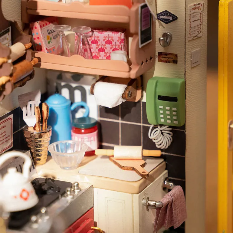 Robotime Rolife Cozy Kitchen DIY Miniature House DG159