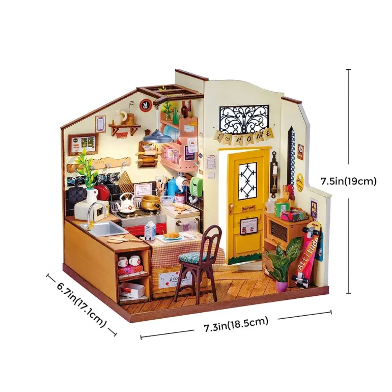 Robotime Rolife Cozy Kitchen DIY Miniature House DG159