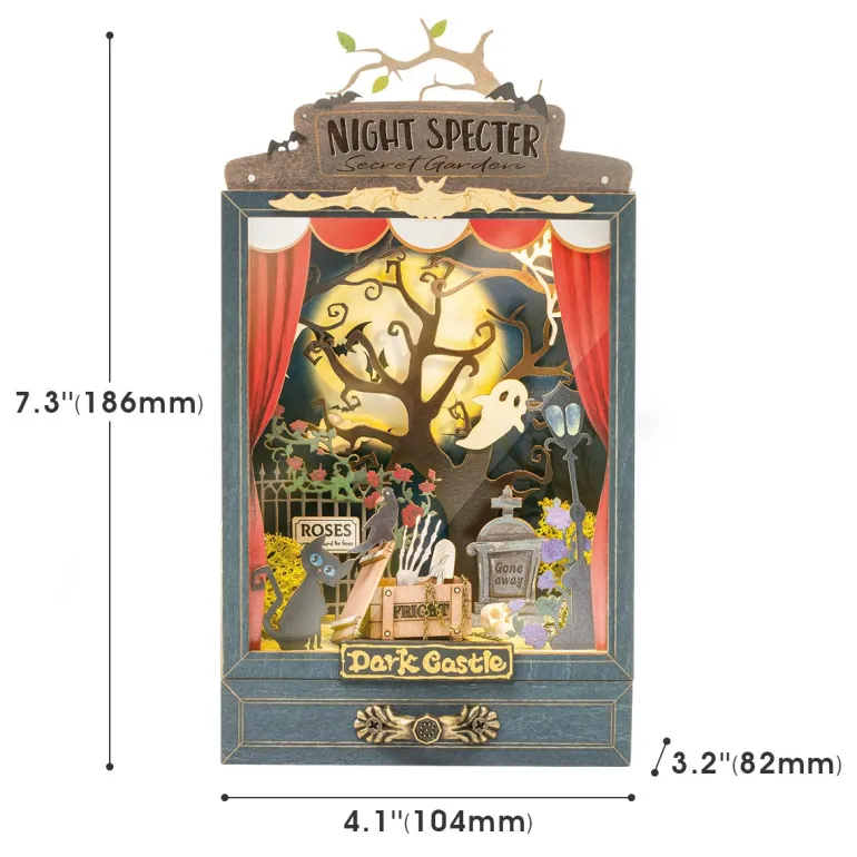 Robotime Rolife Dark Castle DIY Dollhouse Box Theater DS023