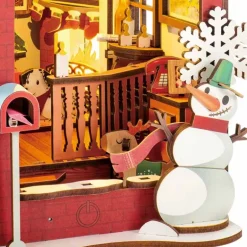 Robotime Rolife DIY Christmas Indoor Scene Book Nook Shelf Insert TGC07