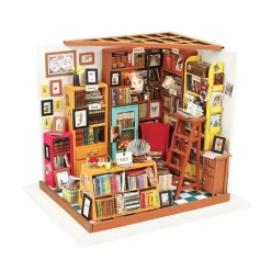 Robotime Rolife DIY Miniature House Kit DG102 Sam's Study Library