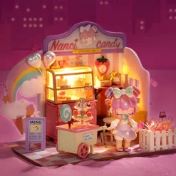 Robotime Rolife DIY Miniature Dollhouse DG151 Nanci Candy House + Figure