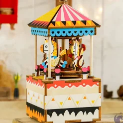 Robotime Rolife DIY Music Box Merry-Go-Round AM304