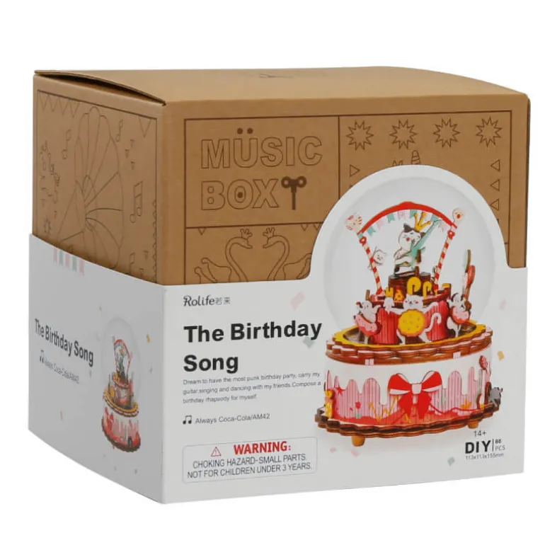 Robotime Rolife DIY Music Box AM42 - The Birthday Song