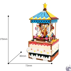 Robotime Rolife DIY Music Box Merry-Go-Round AM304