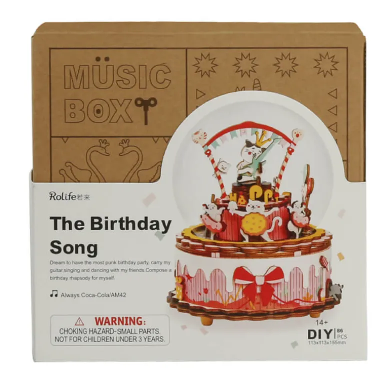 Robotime Rolife DIY Music Box AM42 - The Birthday Song