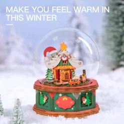 Robotime Rolife DIY Music Box Christmas Town AM46