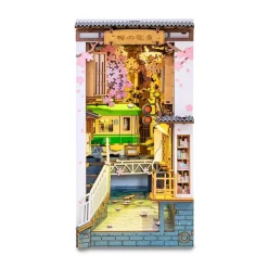 Robotime Rolife DIY Sakura Densya Book Nook Shelf Insert TGB01