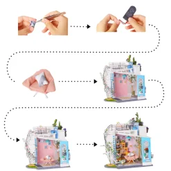 Robotime Rolife Dora’s Loft DG12 DIY Wooden Dollhouse