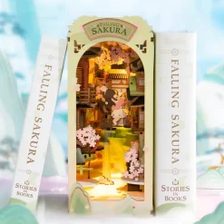 Robotime Rolife Falling Sakura Book Nook Shelf Insert TGB05