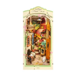 Robotime Rolife Floral Corner DIY Book Nook Shelf Insert Kit TGB09