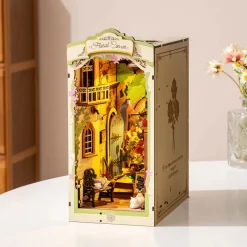 Robotime Rolife Floral Corner DIY Book Nook Shelf Insert Kit TGB09