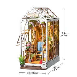 Robotime Rolife Holiday Garden House DIY Book Nook Shelf Insert TGB06