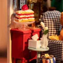 Robotime Rolife Holiday Living Room DIY Miniature House DS028