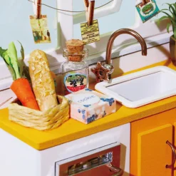 Robotime Rolife Jason's Kitchen Miniature Dollhouse Kit DG105