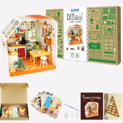 Robotime Rolife Jason's Kitchen Miniature Dollhouse Kit DG105