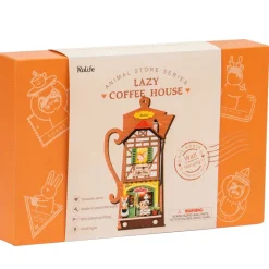 Robotime Rolife Lazy Coffee House DIY Wall Hanging Miniature House Kit DS020