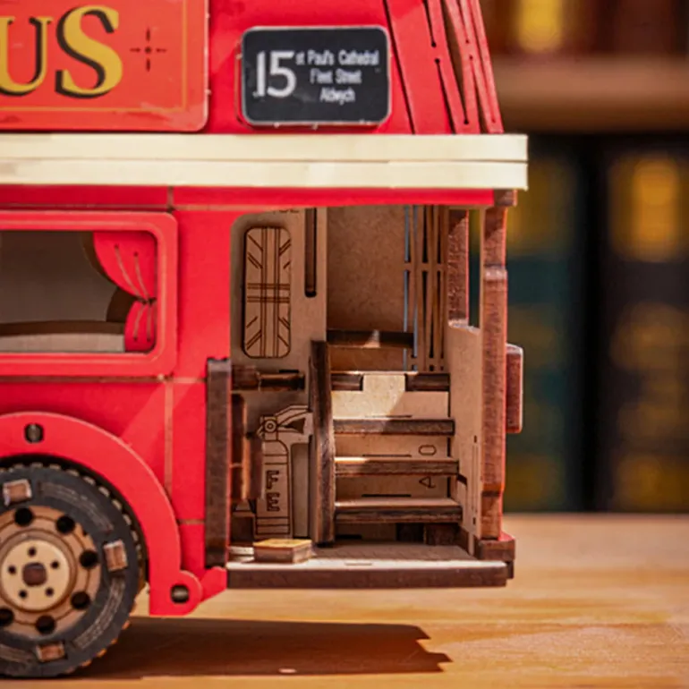 Robotime Rolife London Tour Bus 3D Wooden Puzzle TGM02