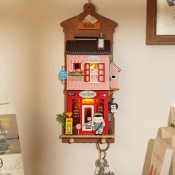Robotime Rolife Love Post Office DIY Wall Hanging Miniature House Kit DS021