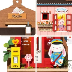Robotime Rolife Love Post Office DIY Wall Hanging Miniature House Kit DS021