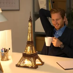 Robotime Rolife Night of the Eiffel Tower 3D Wooden Puzzle TGL01