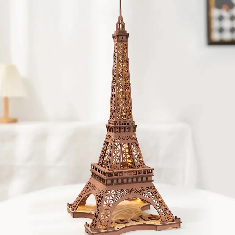 Robotime Rolife Night of the Eiffel Tower 3D Wooden Puzzle TGL01