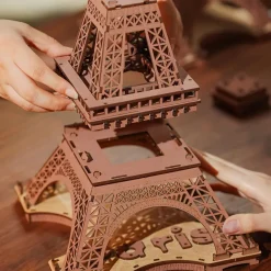 Robotime Rolife Night of the Eiffel Tower 3D Wooden Puzzle TGL01