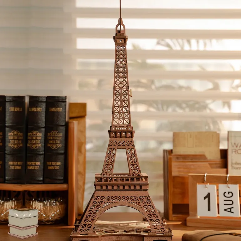 Robotime Rolife Night of the Eiffel Tower 3D Wooden Puzzle TGL01
