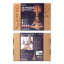 Robotime Rolife Night of the Eiffel Tower 3D Wooden Puzzle TGL01
