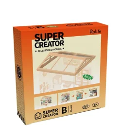 Robotime Rolife Roof DWP02 and Dust-proof Door DWP05 for Super Creator Plastic DIY Mini House