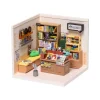 Robotime Rolife Super Creator Fascinating Book Store Plastic Miniature House kit DW004