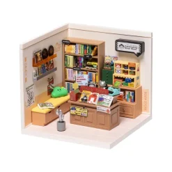 Robotime Rolife Super Creator Fascinating Book Store Plastic Miniature House kit DW004