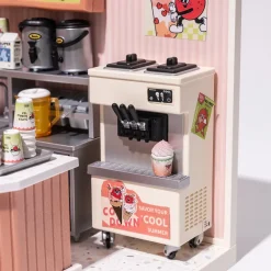 Robotime Rolife Super Creator Double Joy Bubble Tea Plastic DIY Miniature House Kit DW006