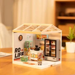 Robotime Rolife Super Creator Energy Supply Store Plastic DIY Miniature House Kit DW002