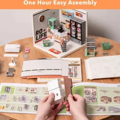 Robotime Rolife Super Creator Energy Supply Store Plastic DIY Miniature House Kit DW002
