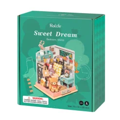 Robotime Rolife Sweet Dream Bedroom Miniature Dollhouse Kit DS016