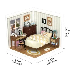 Robotime Rolife Sweet Dream Bedroom DIY Plastic Miniature House DW009