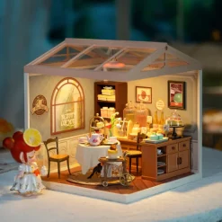 Robotime Rolife Sweet Sips Tea DIY Plastic Miniature House DW011