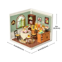 Robotime Rolife Sweet Sips Tea DIY Plastic Miniature House DW011