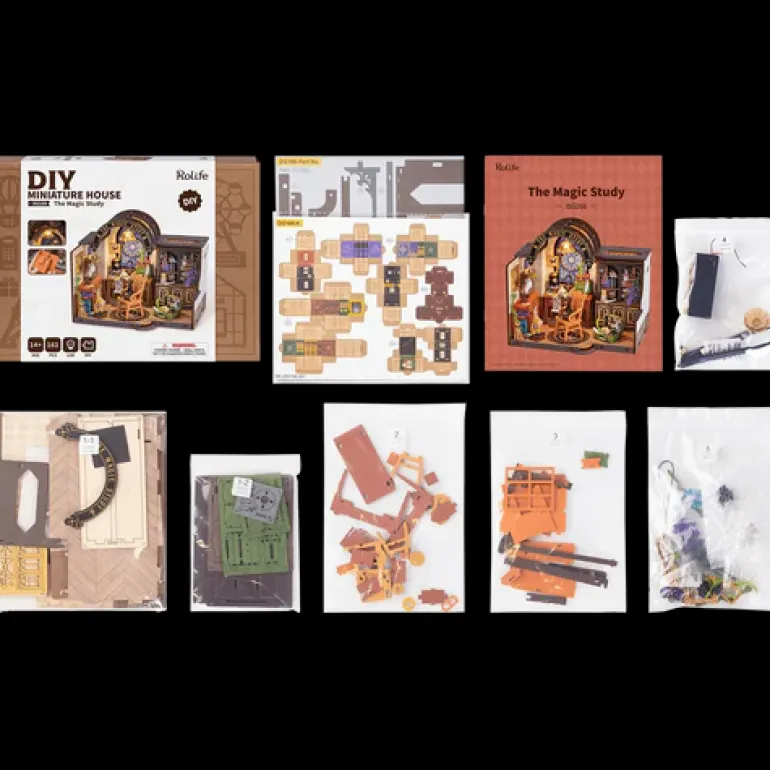 Robotime Rolife The Magic Study House DIY Miniature House Kit DG166