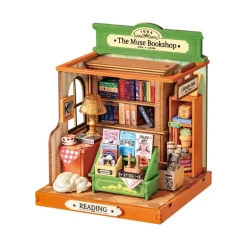 Robotime Rolife The Muse Bookshop DIY Miniature House DS040