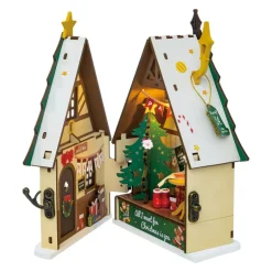 Robotime Rolife Twinkling Christmas House DIY Miniature House DS036