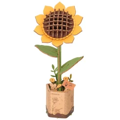 Robotime Rowood DIY Wooden Flower Sunflower 3D Wooden Puzzle TW011