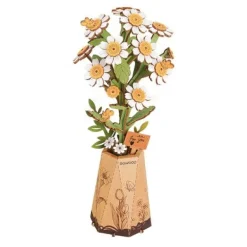 Robotime Rowood DIY Wooden Flower Chamomile 3D Wooden Puzzle TW061