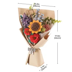 Robotime Rowood DIY Wooden Flower Bouquet TW01H 3D Wooden Puzzle