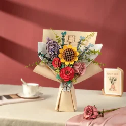 Robotime Rowood DIY Wooden Flower Bouquet TW01H 3D Wooden Puzzle
