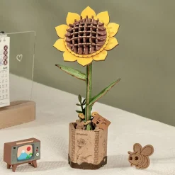 Robotime Rowood DIY Wooden Flower Bouquet TW01H 3D Wooden Puzzle